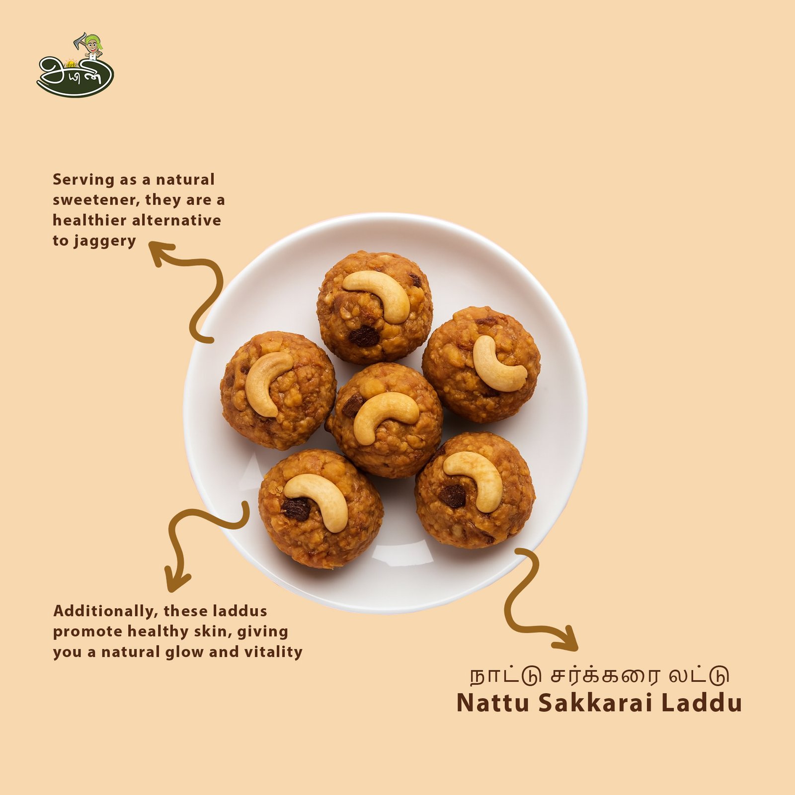 Jaggery Laddu / Nattu Sakkarai laddu