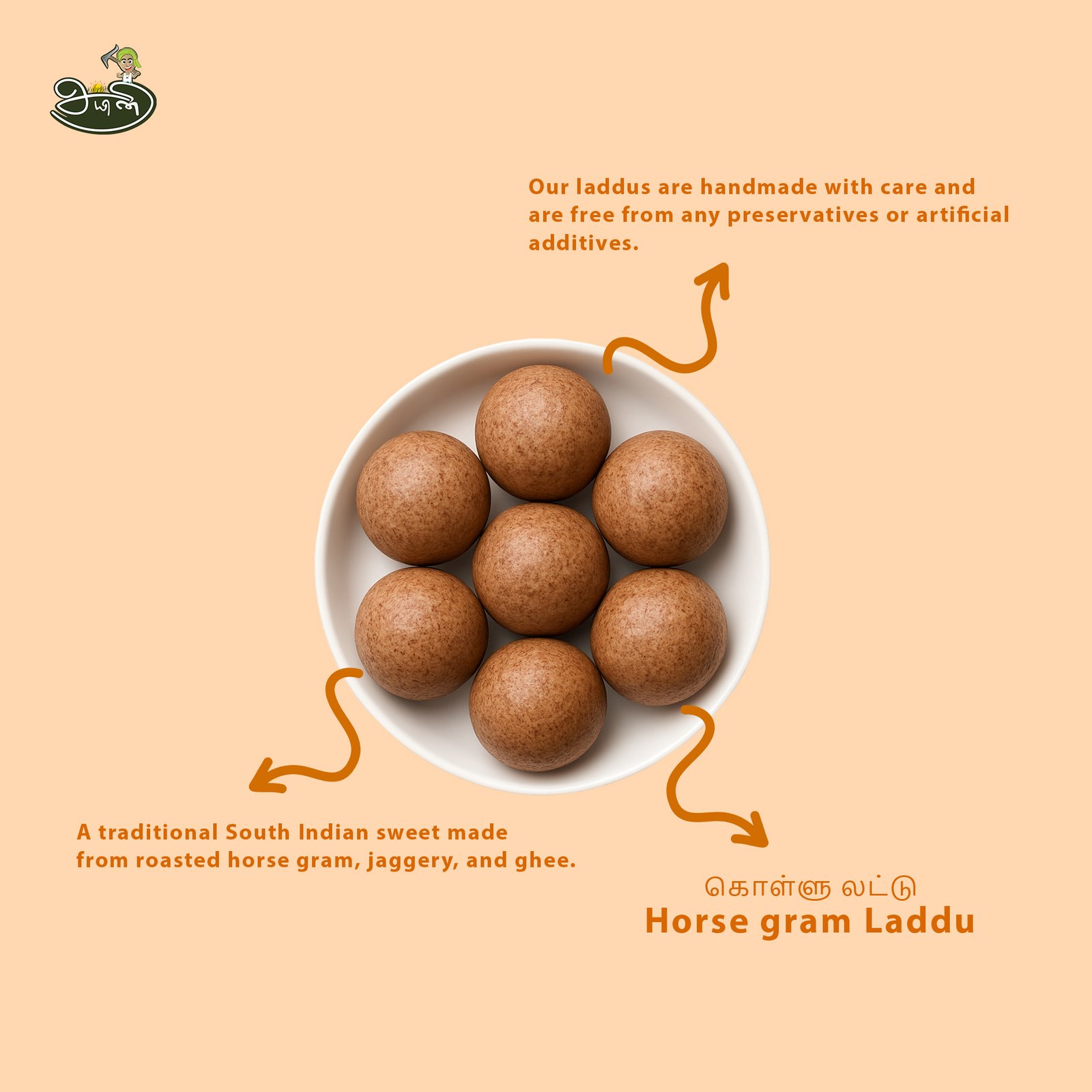 Horse Gram Laddu / Kollu Laddu