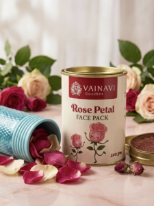 Rose petal face pack